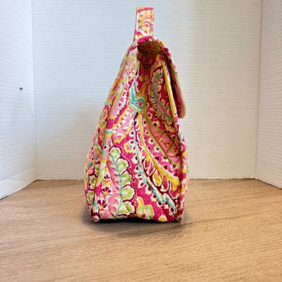 Vera Bradley Capri  Melon Mini Lunch Tote Retired Pink Green Paisley Pattern - Picture 2 of 10